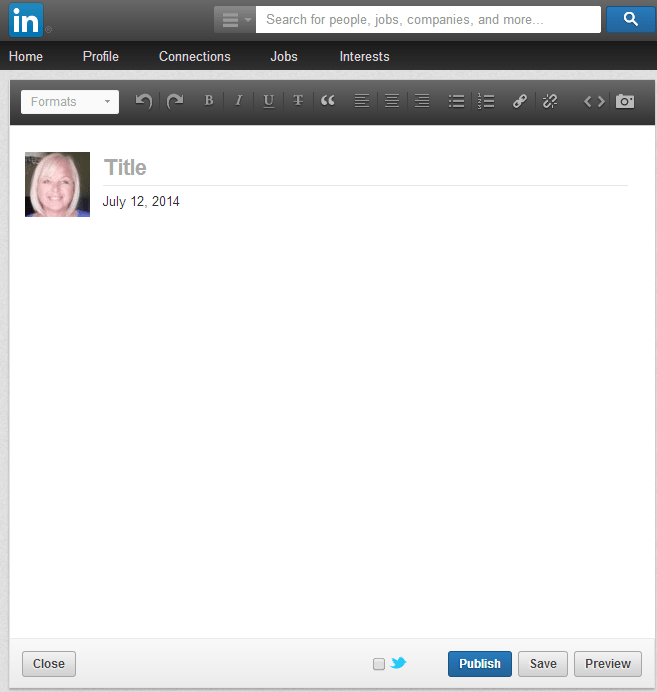 Linkedin How to create a Blog post
